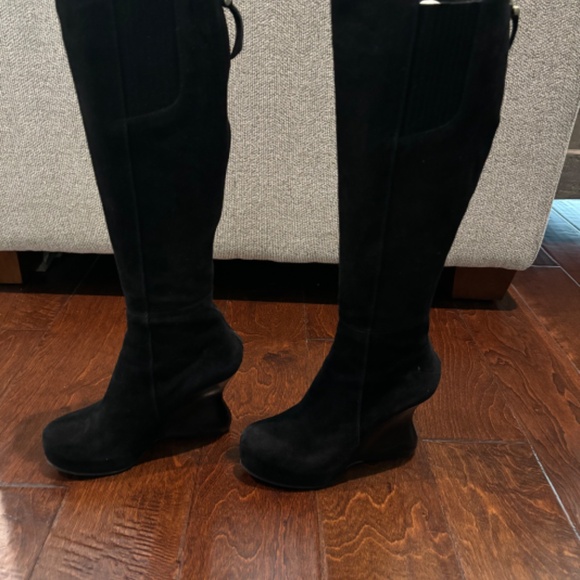 COSTUME NATIONAL BLACK SUEDE BOOTS Made in Italy - Picture 5 of 5